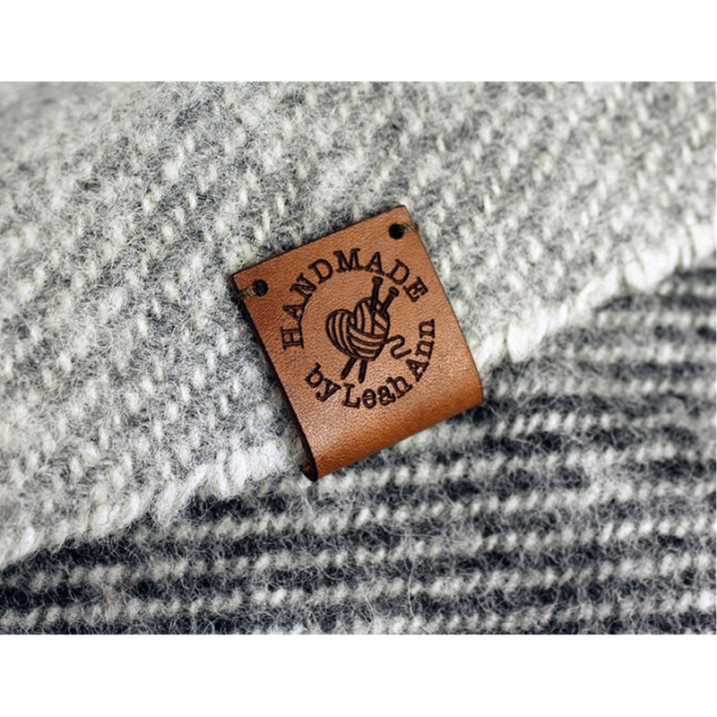 Sewing Labels - 60pcs Custom Handmade leather labels with