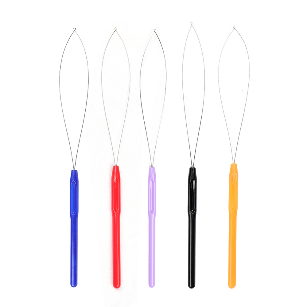 Needle Threader Tool - 5 PCS Hair Extension Loop Needle
