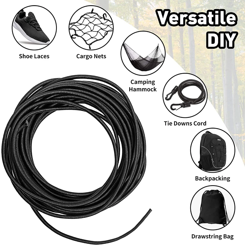 3/4/5/6/8MM Black Strong Elast - огляд і ціна Sewing Tas