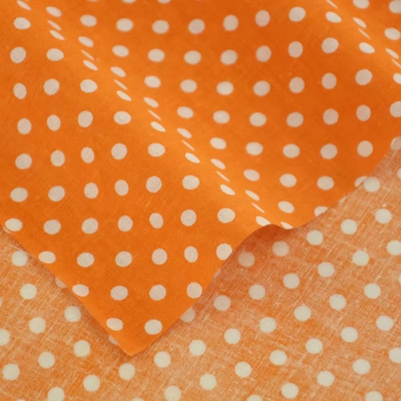 50X150CM White Orange Polka Do - огляд і ціна Sewing Textiles