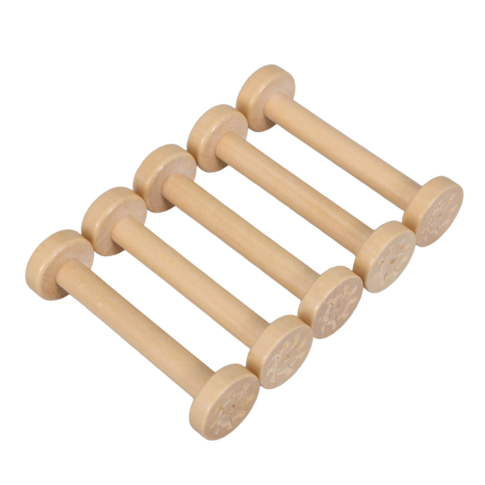5Pcs Wooden Spools Natural Vin - огляд і ціна Sewing Textiles