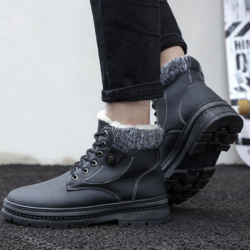 Men's Korean Casual Snow Boots - огляд і ціна Sewing Fleece