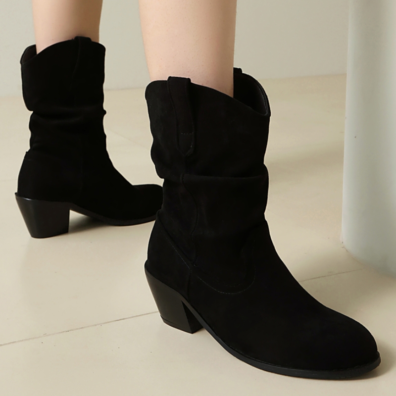 Pleated Ankle Boots for Women  - огляд і ціна Sewing Fleece