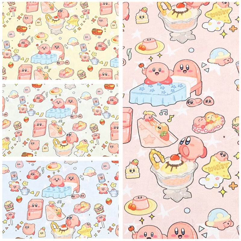 Cartoon Kirby 100 Cotton Fabri - огляд і ціна Sewing Textiles